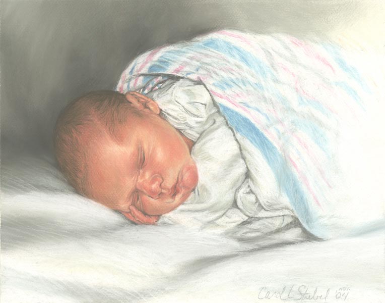Pastel Portrait of Baby