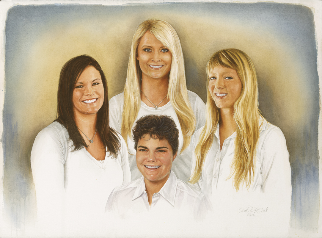 Watercolor Portrait of Dian's Girls
